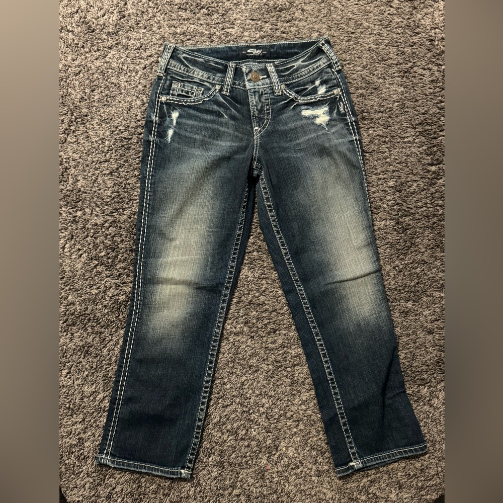 Silver Jeans Dark Wash Straight Leg Jeans